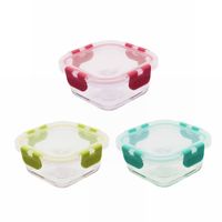 Táper Hermético Cuadrado Glass KEEP 320ml (Modelos Aleatorios)