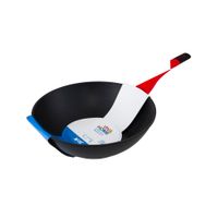 Wok 28cm VIVA HOME con Mango de Sílicona Rojo