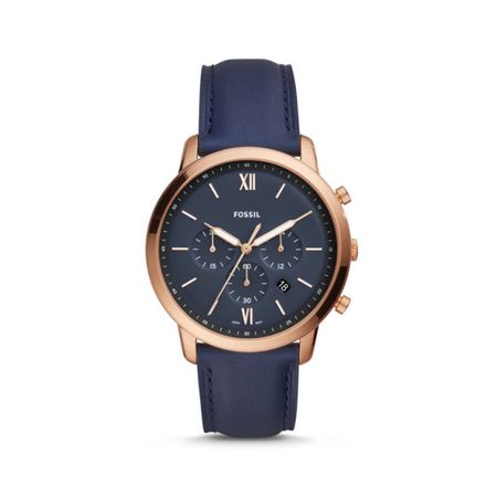reloj fossil azul metalico