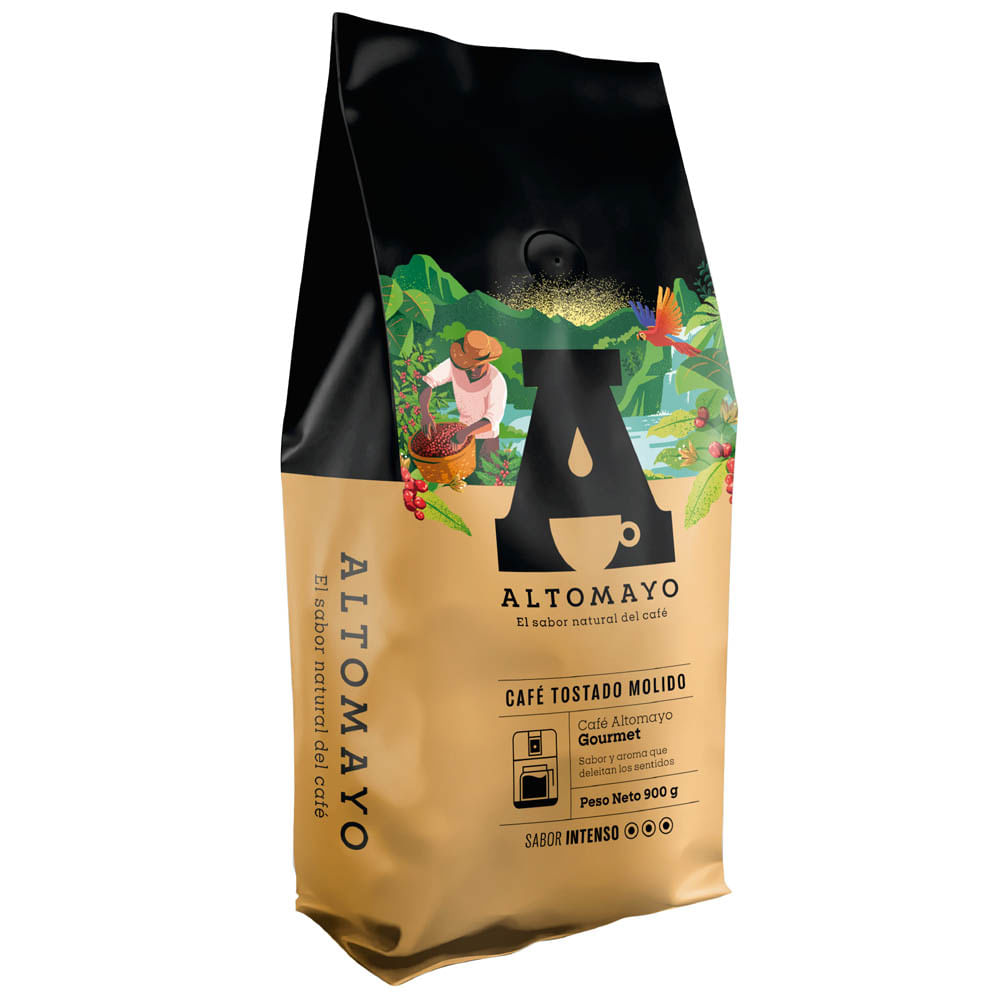 Café Tostado Molido ALTOMAYO Gourmet Bolsa 900g plazaVea