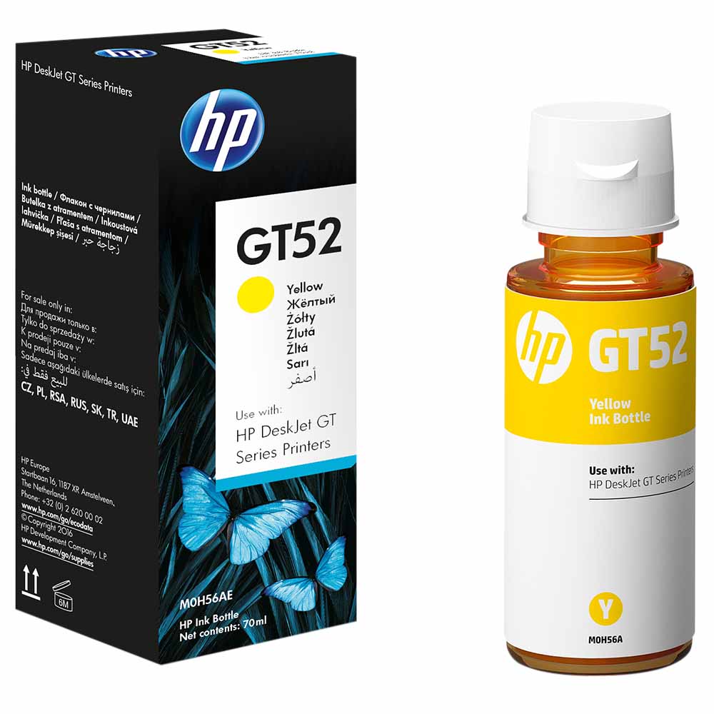 Botella de Tinta HP GT52 Amarillo
