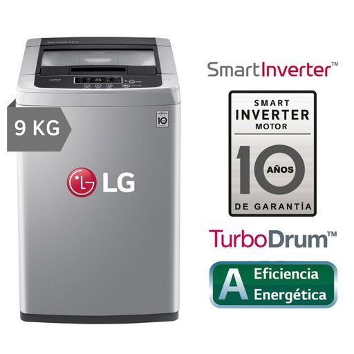 Lavadora LG 9 Kg Smart Inverter TurboDrum WT9DPB Gris | plazaVea - Supermercado