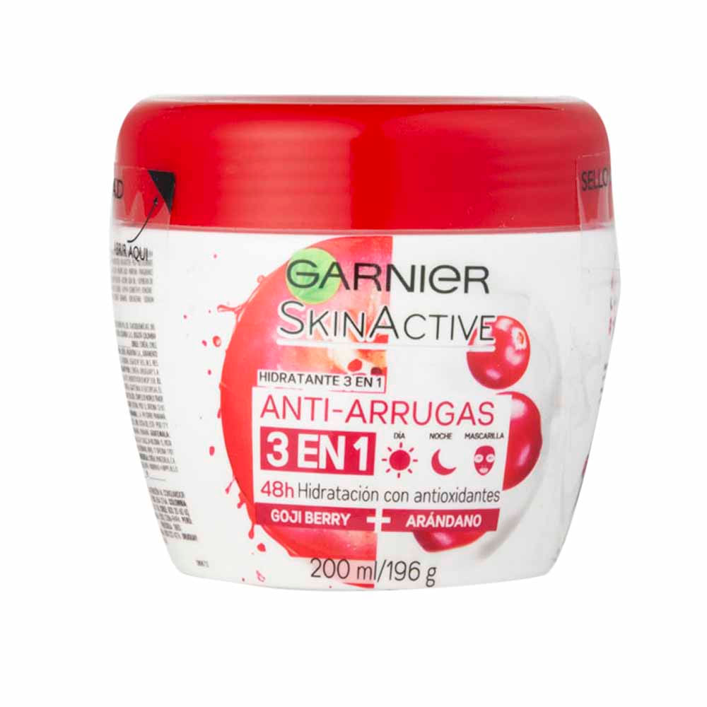 Crema Facial Hidratante GARNIER Skin Active Antiarrugas Frasco 194g - Supermercado crema facial hidratante garnier