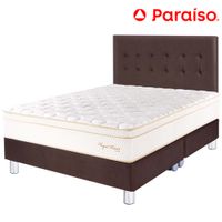 Dormitorio PARAISO Royal Prince Chocolate Queen + 2 Almohadas Viscoelásticas
