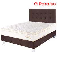 Dormitorio PARAISO Royal Prince Chocolate 2 Plazas + 2 Almohadas Viscoelásticas