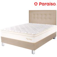 Dormitorio PARAISO Royal Prince Champagne 2 Plazas + 2 Almohadas Viscoelásticas