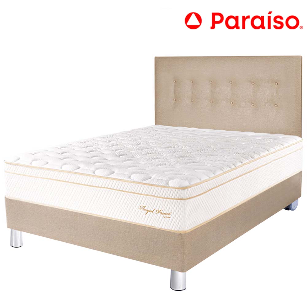 Dormitorio PARAISO Royal Prince Champagne Queen + 2 Almohadas Viscoelásticas
