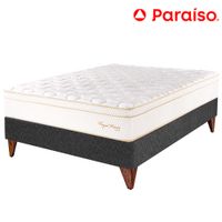 Cama Box Tarima  Europea PARAISO Royal Prince Acero 2 Plazas + 2 Almohadas Viscoelásticas