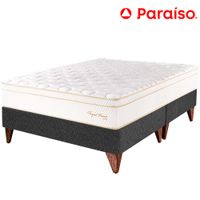 Cama Box Tarima  Europea PARAISO Royal Prince Acero King + 2 Almohadas Viscoelásticas