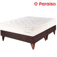 Cama Box Tarima  Europea PARAISO Royal Prince Chocolate King + 2 Almohadas Viscoelásticas