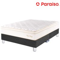 Cama Box Tarima PARAISO Royal Prince Acero King + 2 Almohadas Viscoelásticas