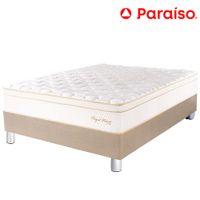 Cama Box Tarima PARAISO Royal Prince Champagne 2 Plazas + 2 Almohadas Viscoelásticas