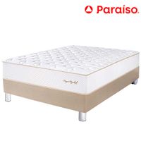 Cama Box Tarima PARAISO Royal Elizabeth Champagne 2 Plazas +2 Almohadas Viscoelásticas