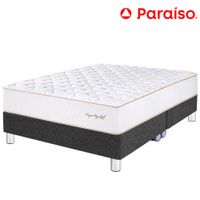 Cama Box Tarima PARAISO Royal Elizabeth Gris King +2 Almohadas Viscoelásticas