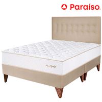 Dormitorio Europeo PARAISO Royal Elizabeth Champagne King +2 Almohadas Viscoelásticas
