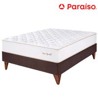 Cama Box Tarima Europea PARAISO Royal Elizabeth Chocolate 2 Plazas +2 Almohadas Viscoelásticas