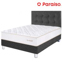 Dormitorio PARAISO Royal Elizabeth Gris 1.5 Plazas +1 Almohada Viscoelástica