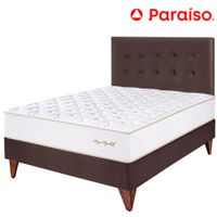 Dormitorio Europeo PARAISO Royal Elizabeth Chocolate 2 Plazas +2 Almohadas Viscoelásticas