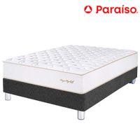 Cama Box Tarima PARAISO Royal Elizabeth Gris 2 Plazas +2 Almohadas Viscoelásticas
