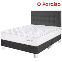 Dormitorio PARAISO Royal Elizabeth Gris Queen +2 Almohadas Viscoelásticas