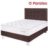 Dormitorio PARAISO Royal Elizabeth Chocolate 2 Plazas +2 Almohadas Viscoelásticas