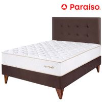 Dormitorio Europeo PARAISO Royal Elizabeth Chocolate 1.5 Plazas +1 Almohada Viscoelástica