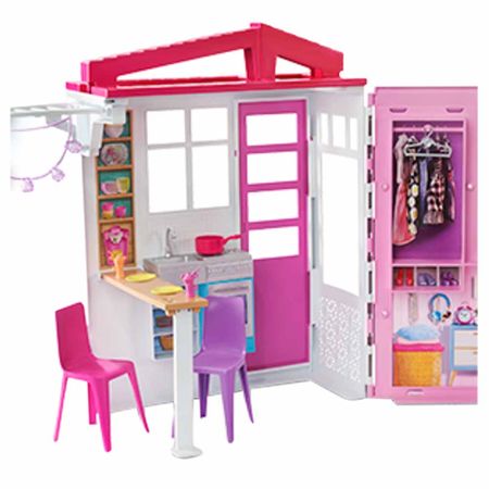 barbie casa glam de 2 pisos con muñeca