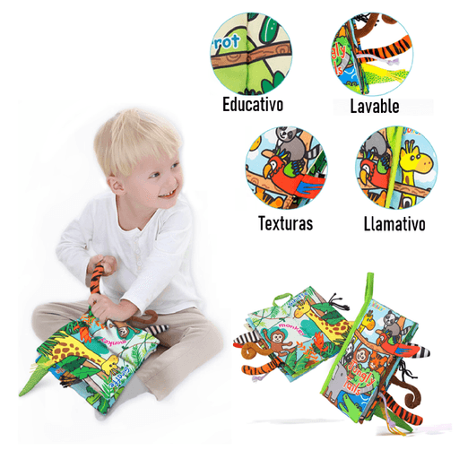 Libro Estimulante De Tela Con Texturas Para Bebé O Niños 3d