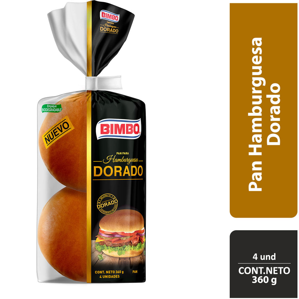 Pan para Hamburguesa BIMBO Dorado Bolsa 360g plazaVea Supermercado