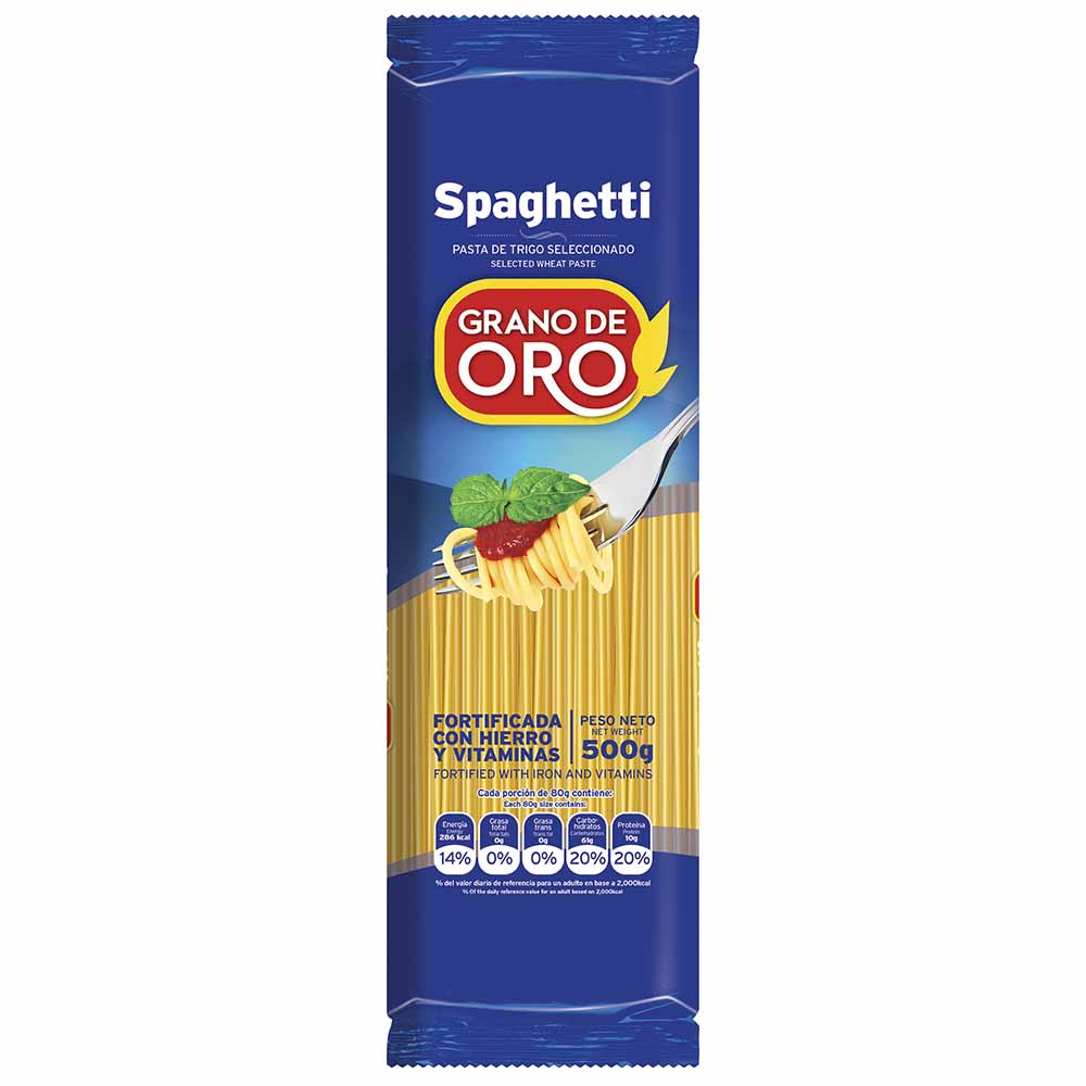 Spaghetti GRANO DE ORO Bolsa 500g