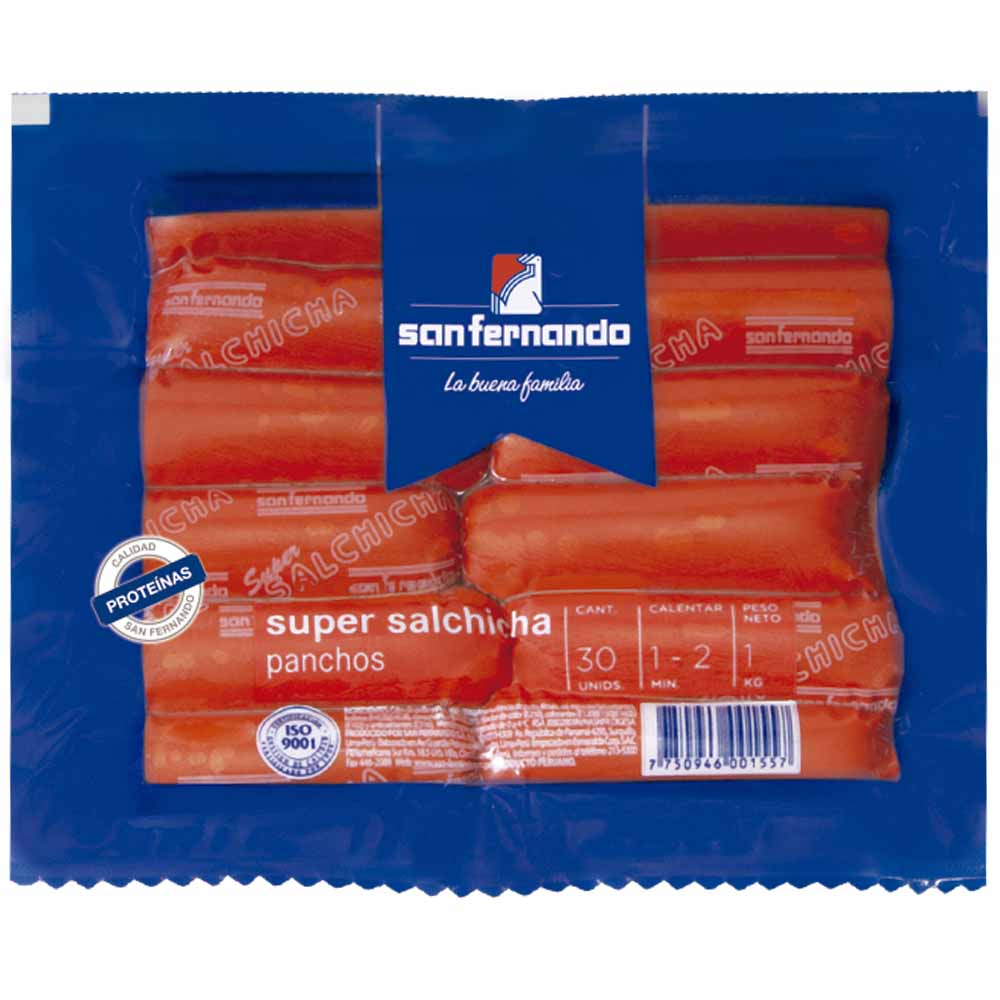 Supuer Salchicha SAN FERNANDO Panchos Paquete 1Kg