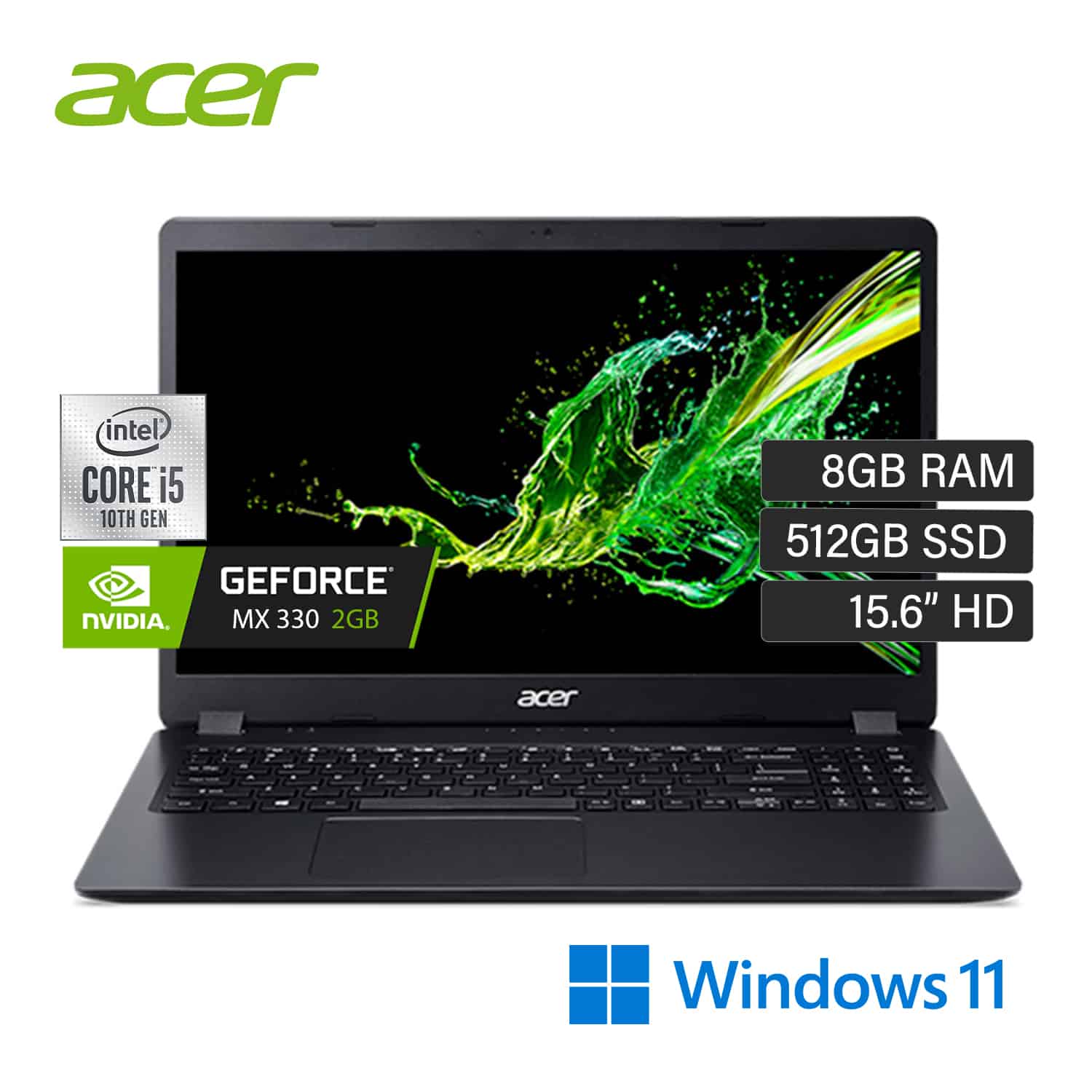Laptop Acer A315-57G-57MY 15.6" Intel i5 - 10ma Generación 8GB Ram 512GB SSD