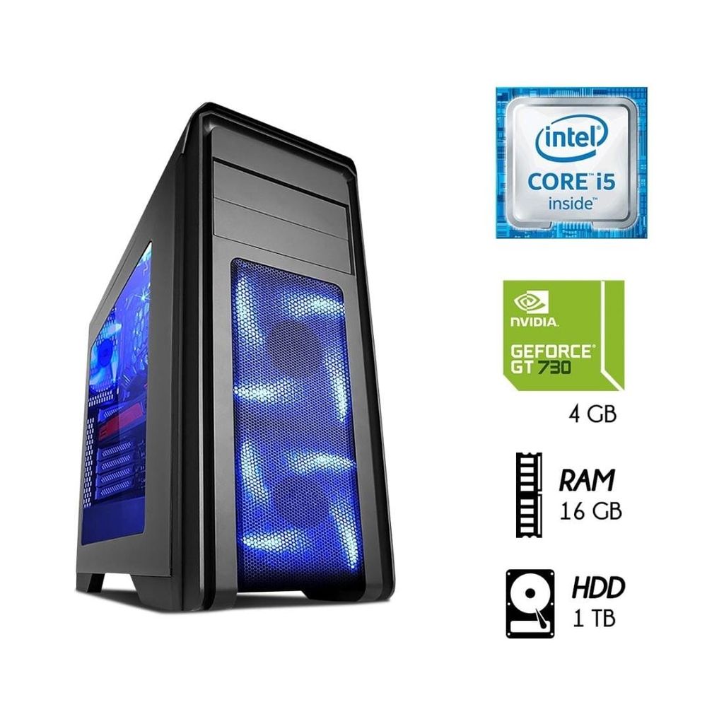 Computadora Intel Core I5 32ghz Ram 16gb Disco Duro 1tb Video Gt 4gb Case 500w Plazavea 2839