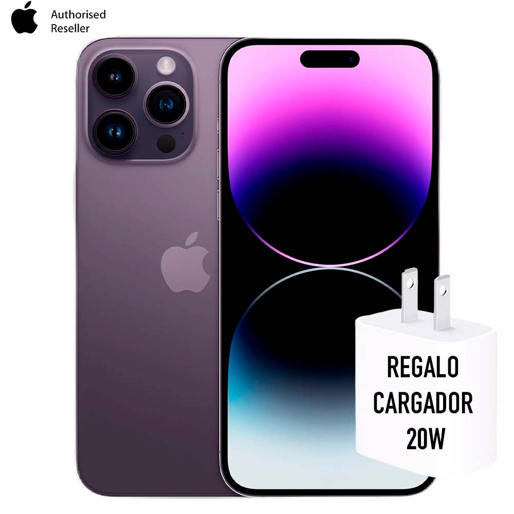 iPhone 14 PRO MAX 128GB (eSIM)+ Cargador 20W - Purple