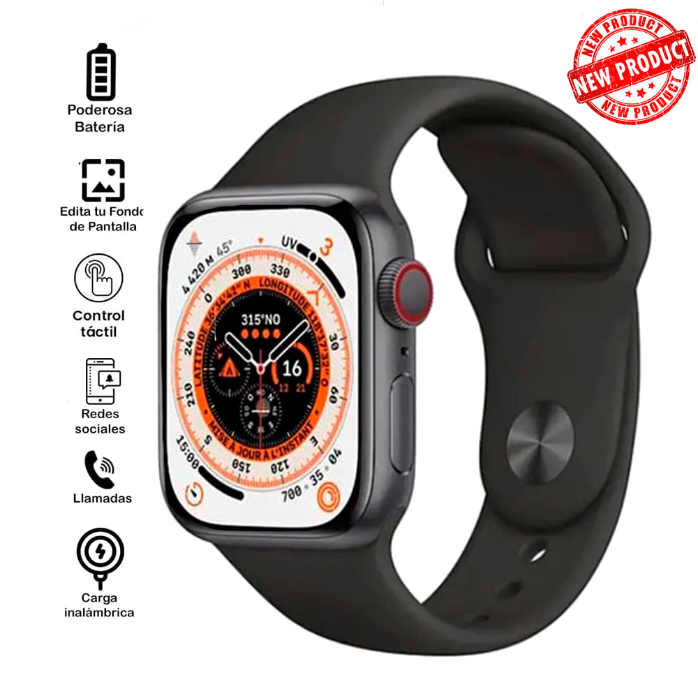 Smartwatch Serie 8 Nuevo T900 Pro Max L 2.0 Negro