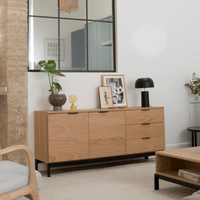 Aparador Alto Contemporáneo Namora Marrón 160 cm
