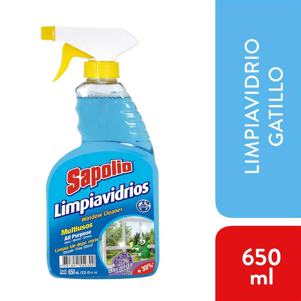 Limpiavidrios SAPOLIO Lavanda Botella 650ml
