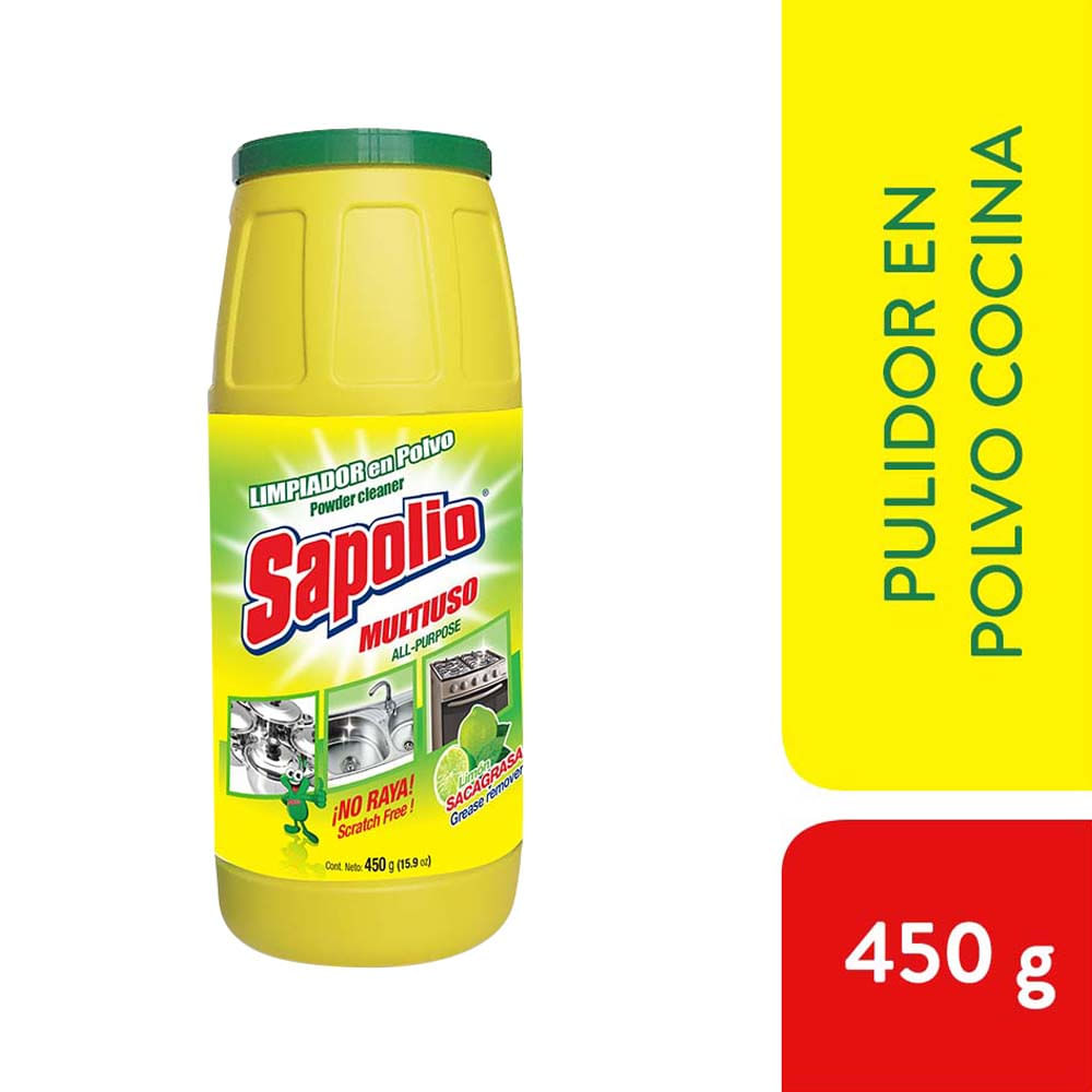 Pulidor de Cocina SAPOLIO Limón Frasco 450g