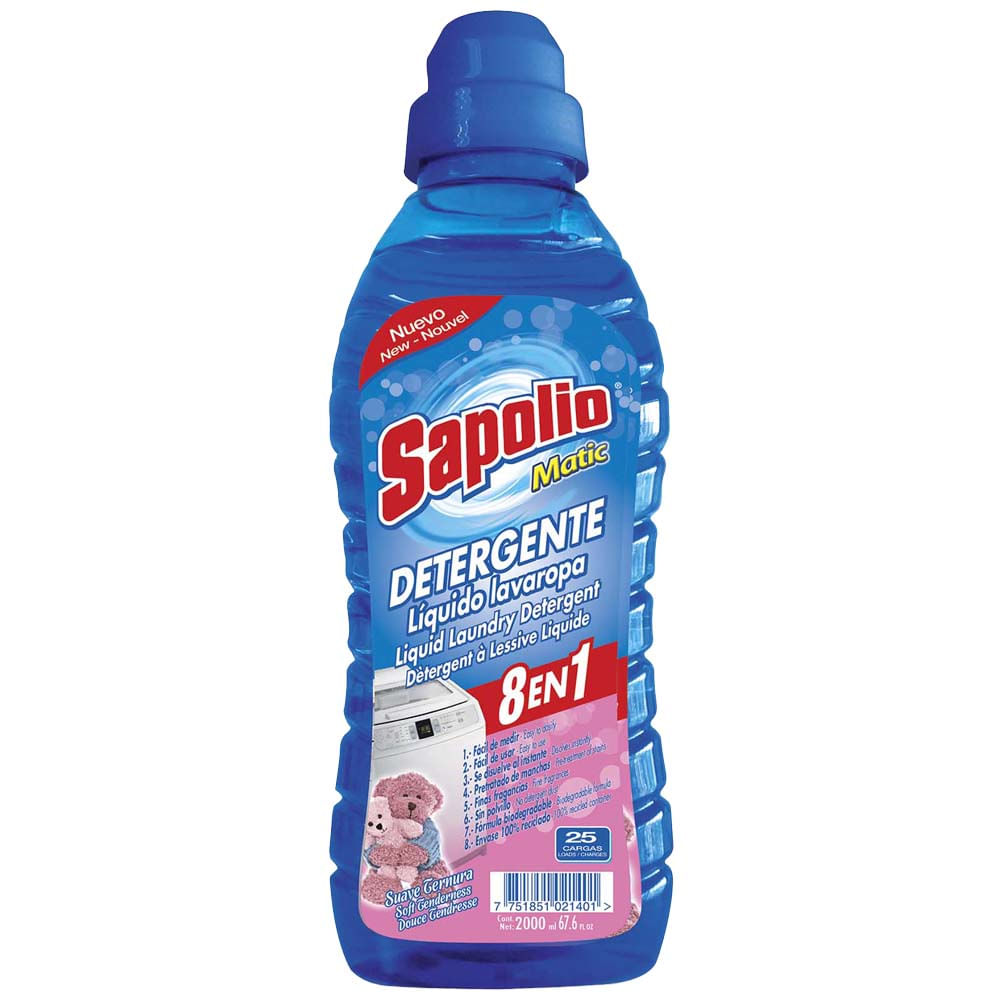 Detergente líquido SAPOLIO Matic Ternura Botella 2L