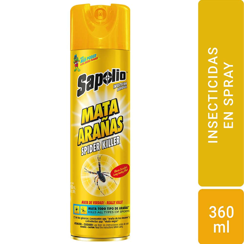 Insecticida Aerosol SAPOLIO Mata Arañas Frasco 360ml