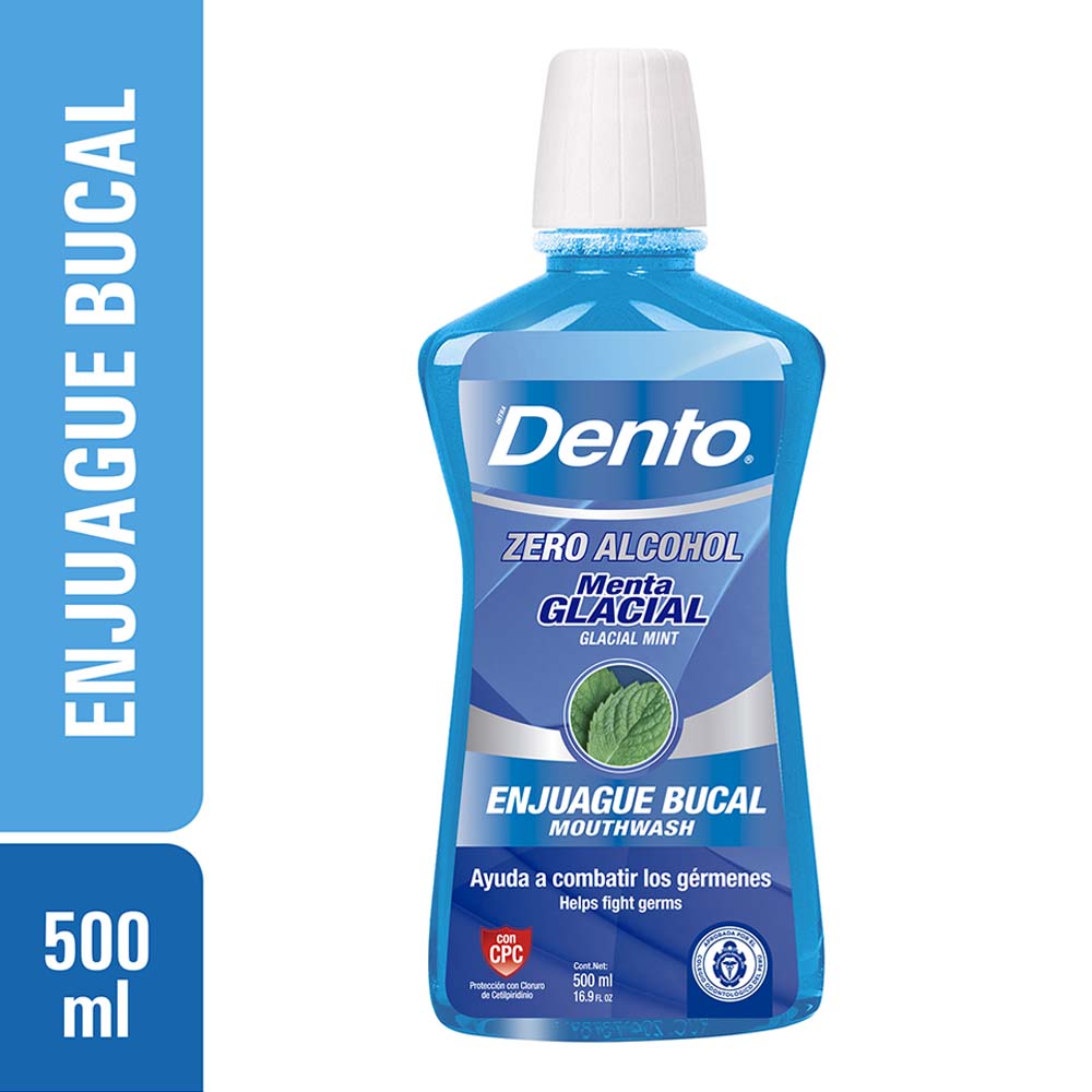 Enjuague Bucal DENTO Menta Glacial Frasco 500ml