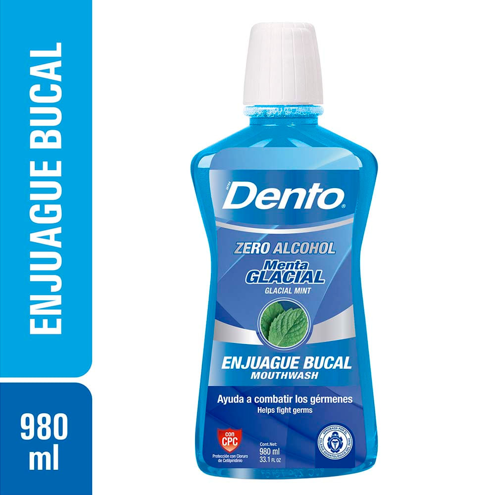 Enjuague Bucal DENTO Menta Glacial Frasco 980ml
