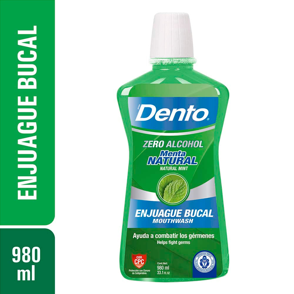 Enjuague Bucal DENTO Menta Natural Frasco 980ml