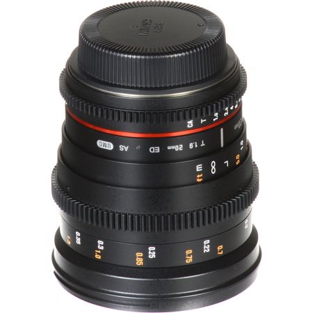 Lente Rokinon 20mm T1.9 Cine DS para Canon EF