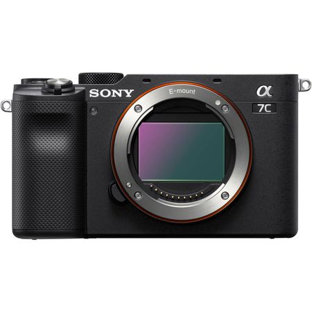 Cámara sin espejo Sony A7C con lente y accesorios de 50 mm f/1.8 kit (negro)