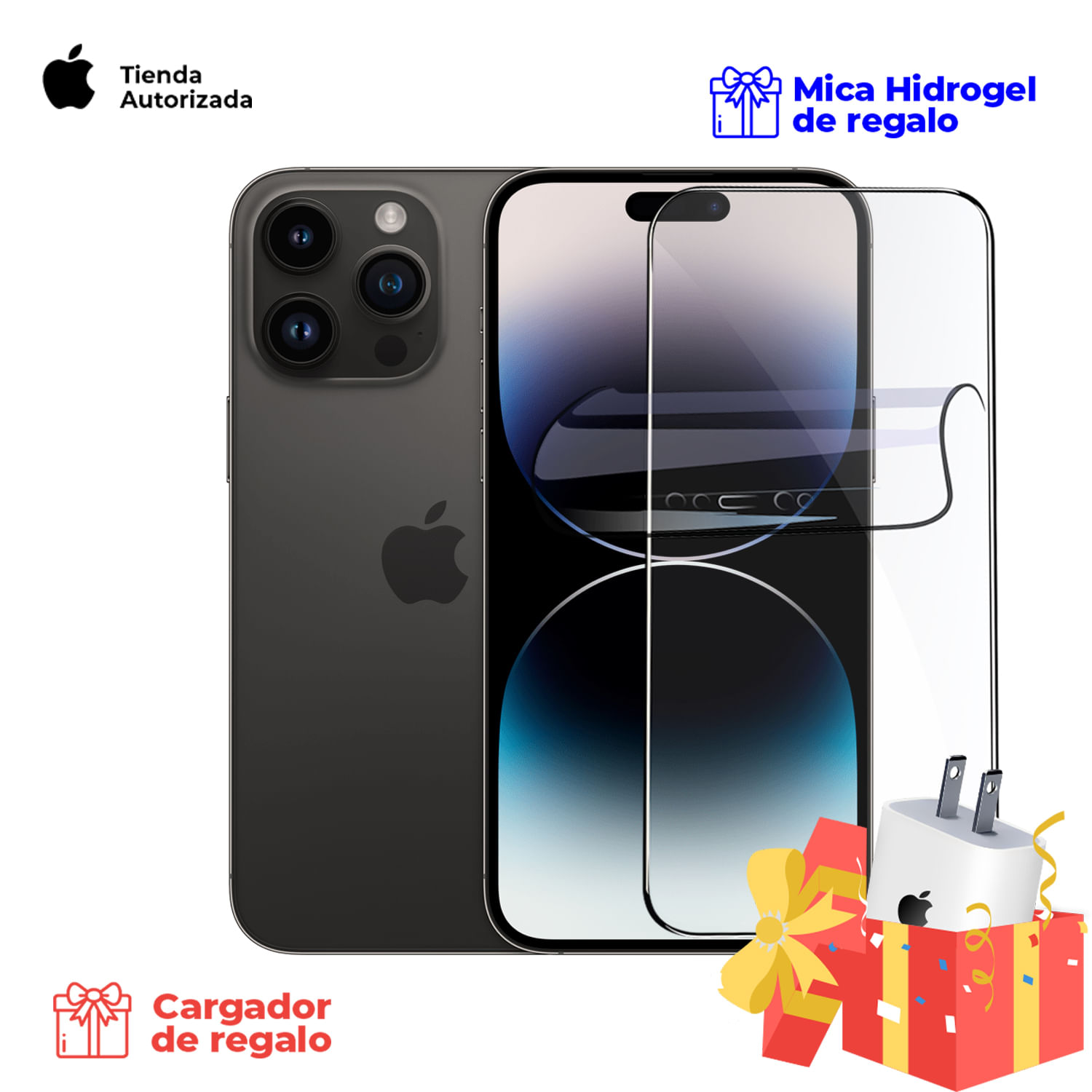 Apple Iphone 14 Pro Max 128Gb Negro con Regalos Mica y Cargador