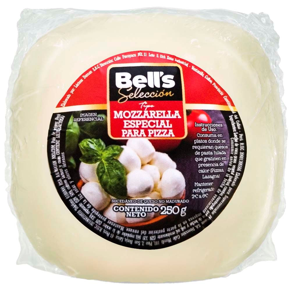 Queso Mozzarella para Pizza BELL'S SELECCIÓN Paquete 250g
