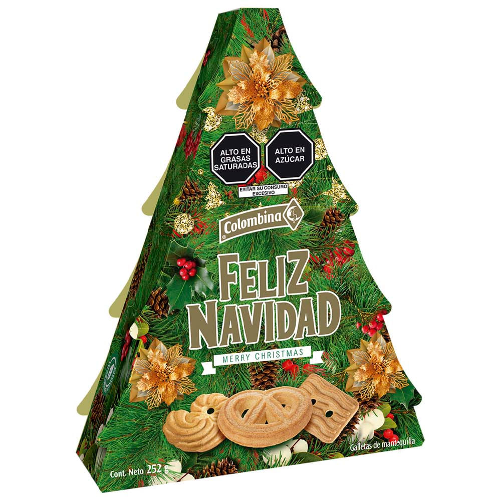 Galletas Navideñas COLOMBINA Árbol de Navidad Paquete 252g plazaVea Supermercado