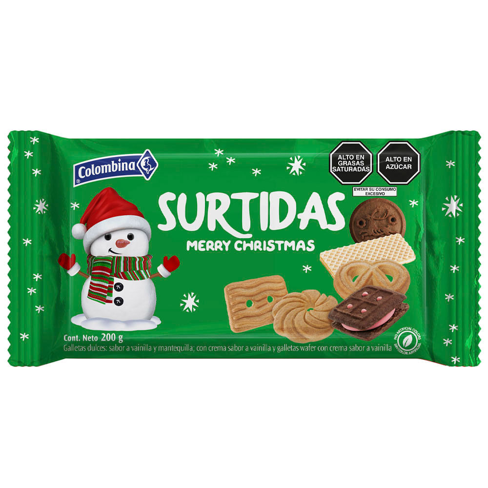 Galletas Surtidas COLOMBINA Navidad Bolsa 200g plazaVea Supermercado Galletas Surtidas COLOMBINA Navidad Bolsa 200g plazaVea Supermercado