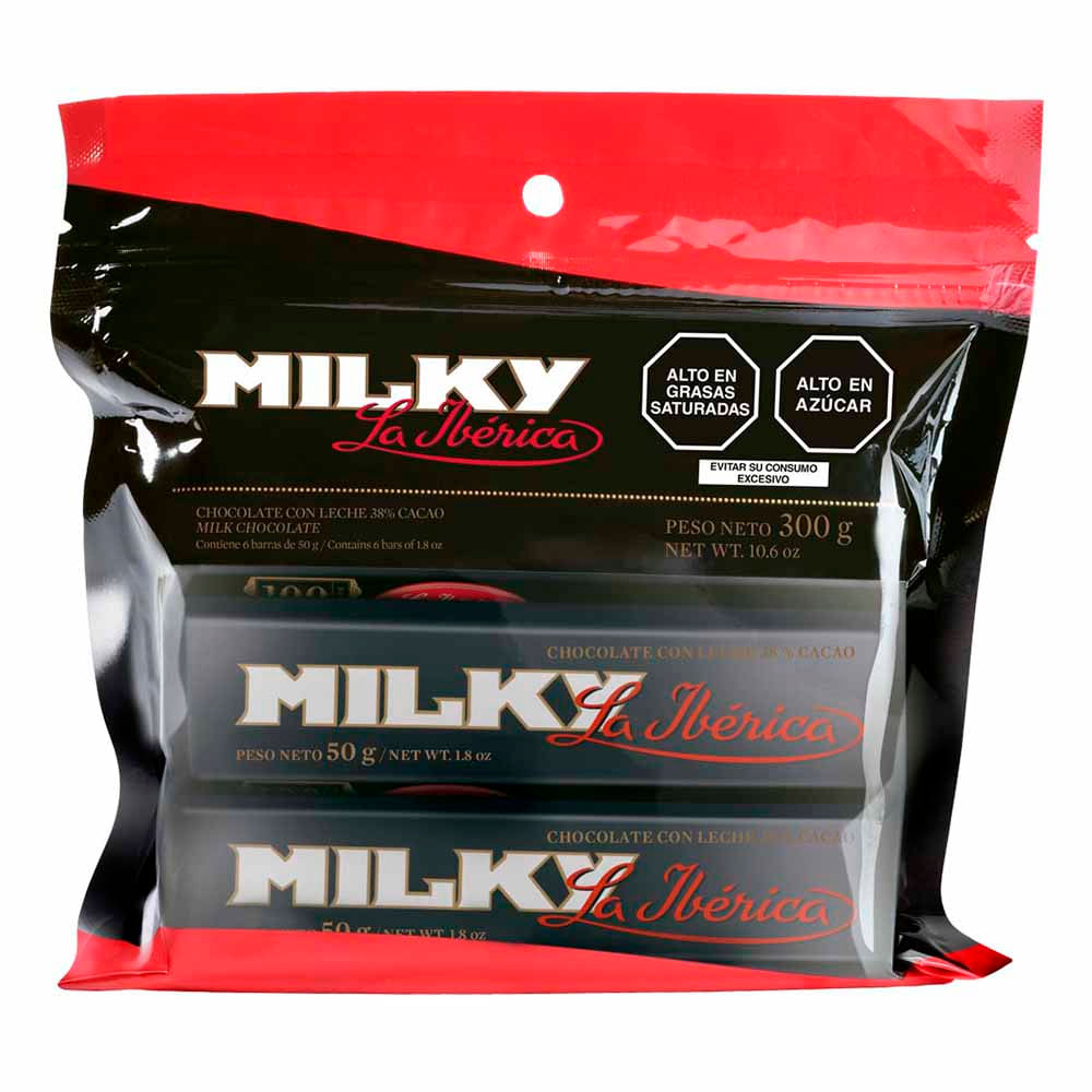 Chocolate LA IBÉRICA MILKY De leche Caja 6Un plazaVea Supermercado